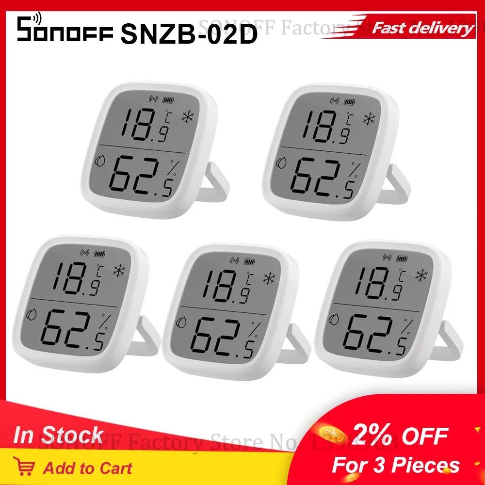 SONOFF SNZB-02D ׺ Ʈ µ  ,  LCD  ǽð ͸, Alexa  Ewelink , 1-10 